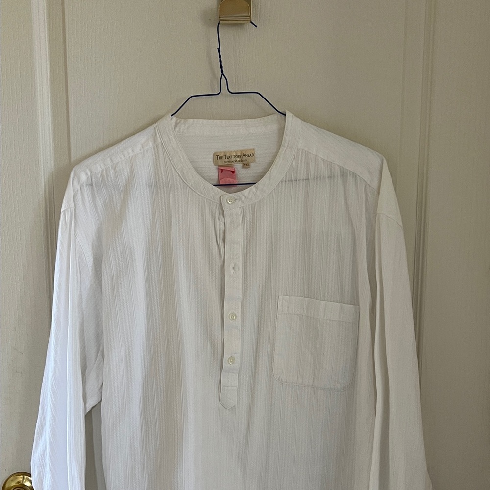 The Territory Ahead White Casual Button Down Shirt